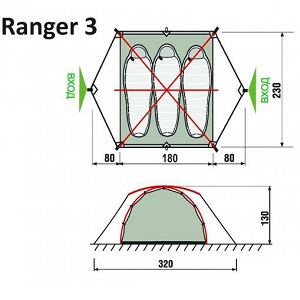 Палатка Ranger 3 (RockLand)